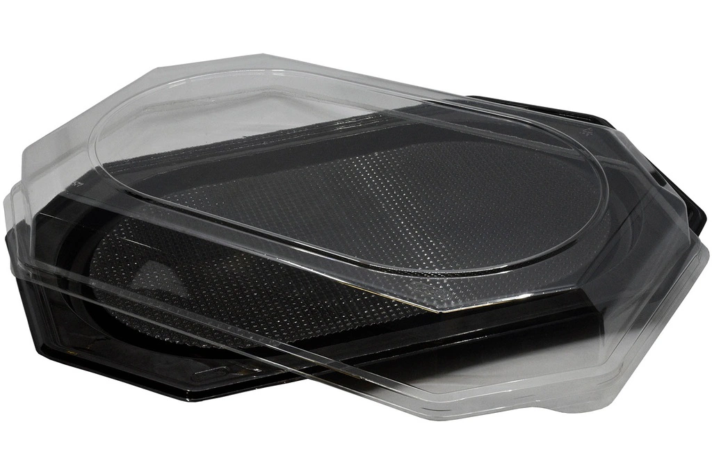 PLATOU-NEGRU-OVAL-55-CM-183-10-BUC-SET